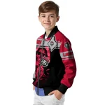 personalized new mexico lobos reaper hands red black bomber jacket best selling