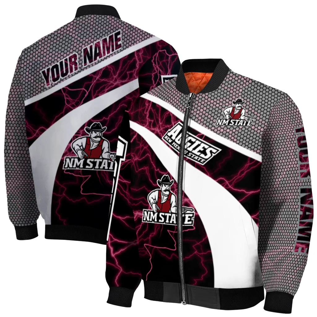 personalized new mexico state aggies electric flash crimson bomber jacket best selling personalized new mexico state aggies electric flash crimson bomber jacket best selling