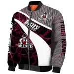 personalized new mexico state aggies electric flash crimson bomber jacket best selling
