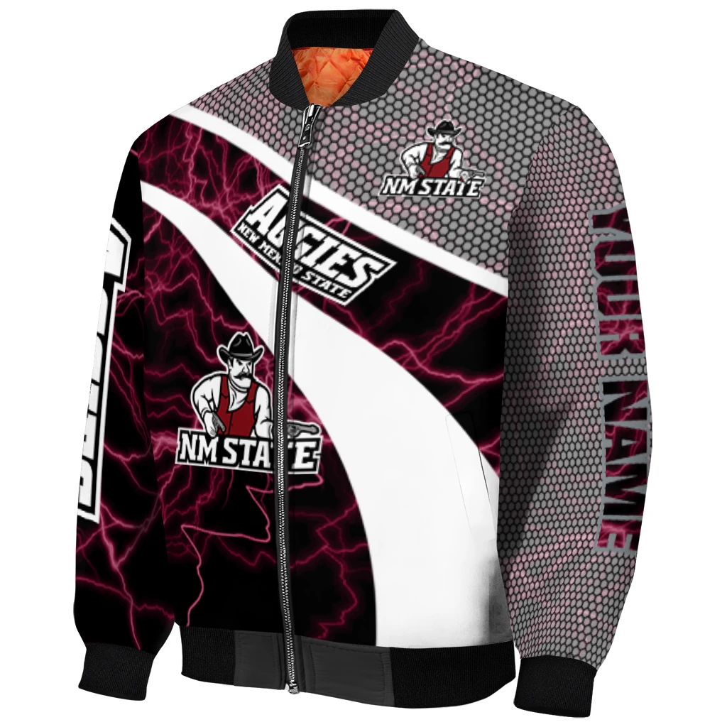 personalized new mexico state aggies electric flash crimson bomber jacket fashion forward personalized new mexico state aggies electric flash crimson bomber jacket fashion forward