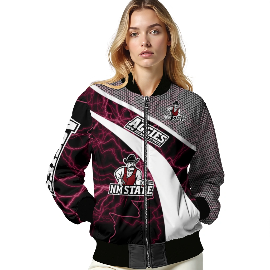 personalized new mexico state aggies electric flash crimson bomber jacket latest model personalized new mexico state aggies electric flash crimson bomber jacket latest model