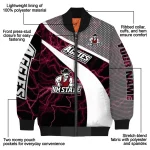 personalized new mexico state aggies electric flash crimson bomber jacket best selling