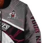 personalized new mexico state aggies electric flash crimson bomber jacket best selling