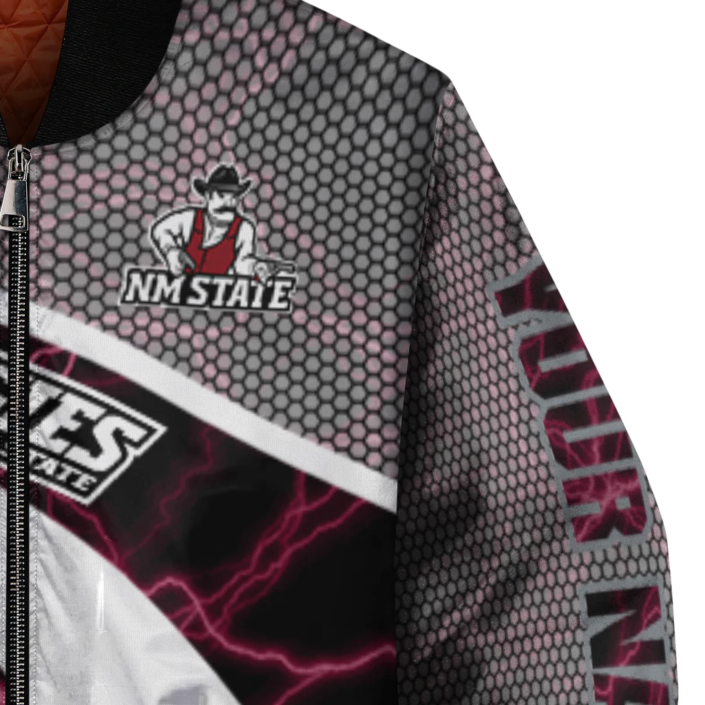 personalized new mexico state aggies electric flash crimson bomber jacket premium grade personalized new mexico state aggies electric flash crimson bomber jacket premium grade