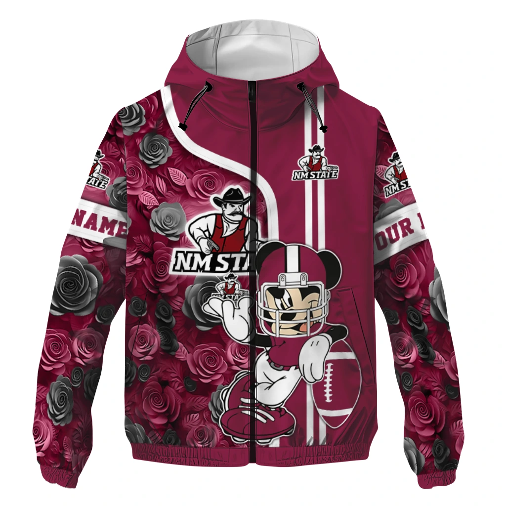personalized new mexico state aggies football micky mouse crimson windbreaker jacket best selling personalized new mexico state aggies football micky mouse crimson windbreaker jacket best selling
