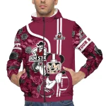 personalized new mexico state aggies football micky mouse crimson windbreaker jacket best selling