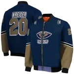 personalized new orleans pelicans chevron style navy bomber jacket best selling