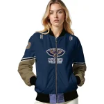 personalized new orleans pelicans chevron style navy bomber jacket best selling