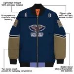 personalized new orleans pelicans chevron style navy bomber jacket best selling