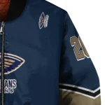 personalized new orleans pelicans chevron style navy bomber jacket best selling