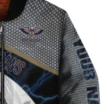 personalized new orleans pelicans electric flash navy bomber jacket best selling