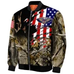 personalized new orleans pelicans patriot deer camouflage bomber jacket best selling