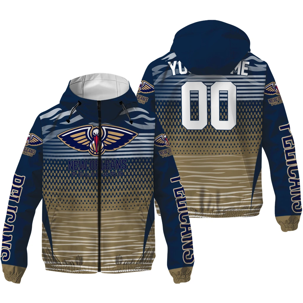personalized new orleans pelicans pattern layers navy windbreaker jacket high quality personalized new orleans pelicans pattern layers navy windbreaker jacket high quality