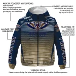 personalized new orleans pelicans pattern layers navy windbreaker jacket best selling