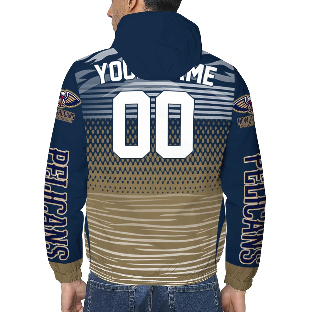 personalized new orleans pelicans pattern layers navy windbreaker jacket trendy personalized new orleans pelicans pattern layers navy windbreaker jacket trendy