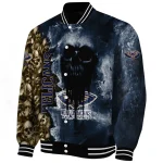 personalized new orleans pelicans skull cluster navy varsity jacket best selling