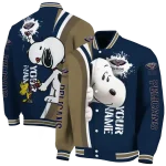 personalized new orleans pelicans snoopy head navy varsity jacket best selling