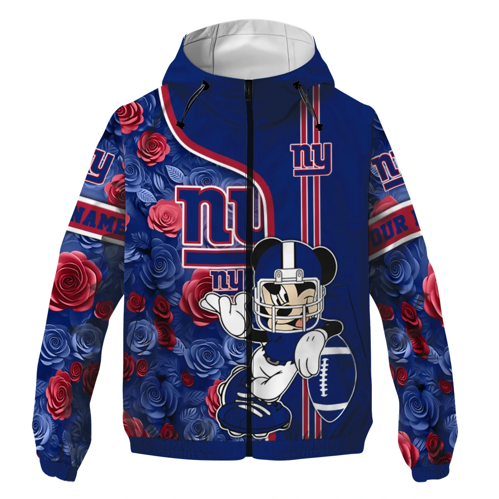 personalized new york giants football micky mouse blue windbreaker jacket best selling personalized new york giants football micky mouse blue windbreaker jacket best selling