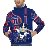 personalized new york giants football micky mouse blue windbreaker jacket best selling