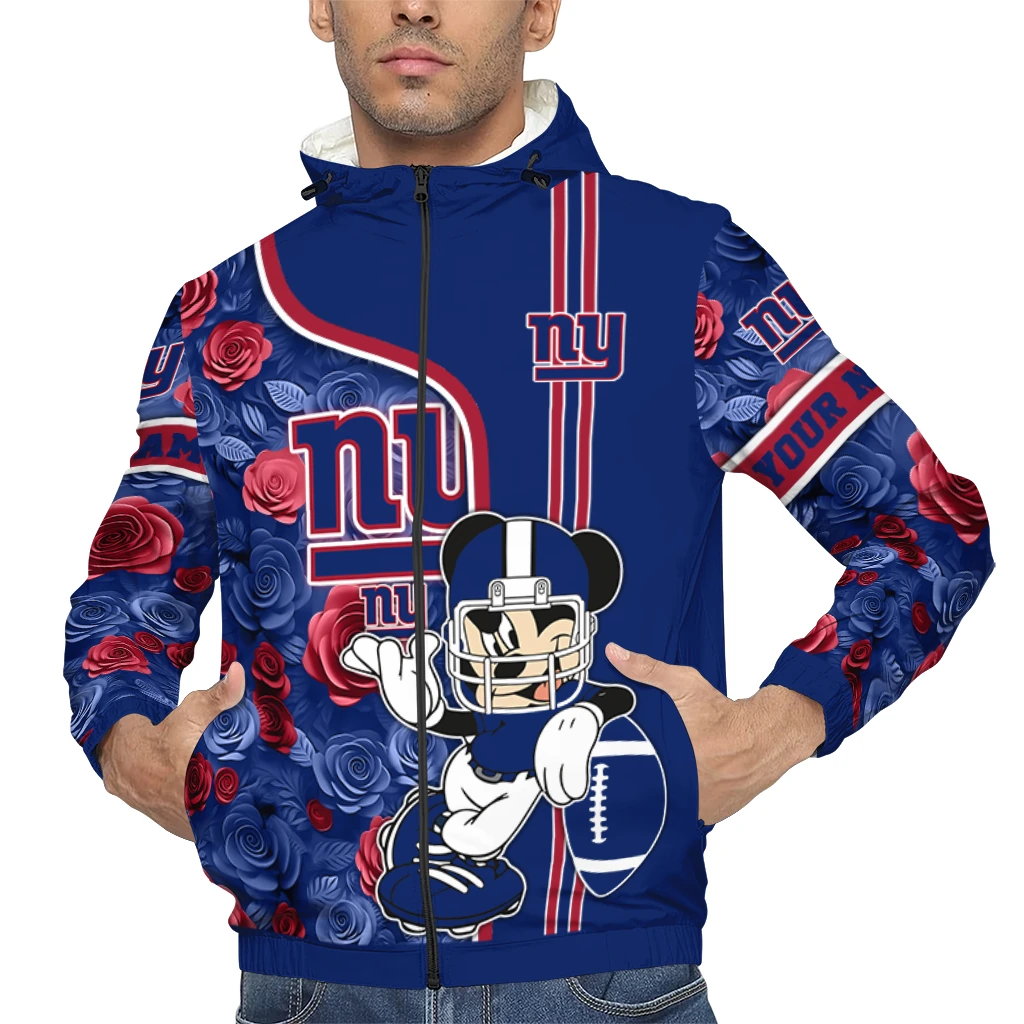 personalized new york giants football micky mouse blue windbreaker jacket top rated personalized new york giants football micky mouse blue windbreaker jacket top rated
