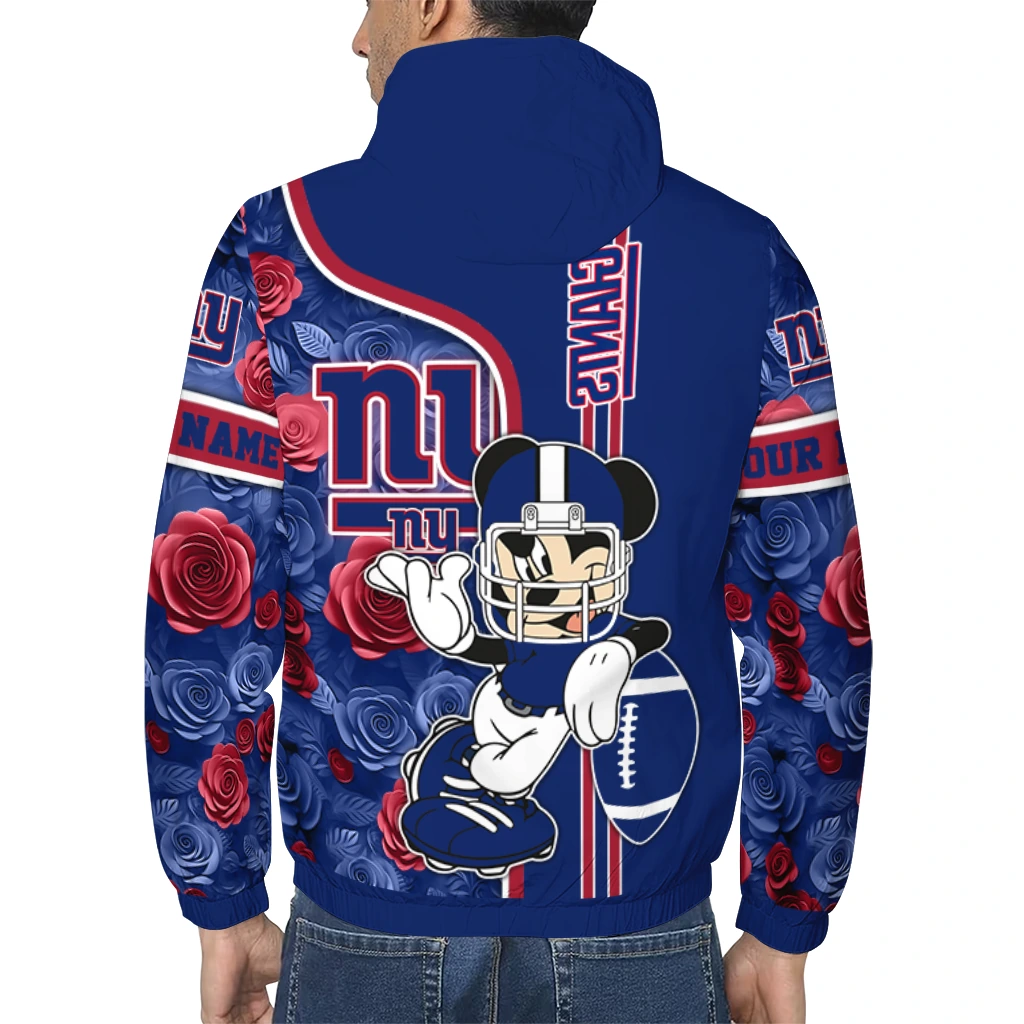 personalized new york giants football micky mouse blue windbreaker jacket trendy personalized new york giants football micky mouse blue windbreaker jacket trendy