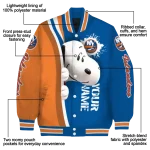 personalized new york islanders snoopy head blue varsity jacket best selling