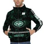 personalized new york jets shards cluster green windbreaker jacket best selling