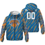 personalized new york knicks abstract streaks blue windbreaker jacket best selling
