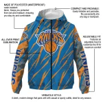 personalized new york knicks abstract streaks blue windbreaker jacket best selling