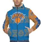 personalized new york knicks cat eyes blue windbreaker jacket best selling