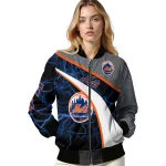 personalized new york mets electric flash blue bomber jacket best selling