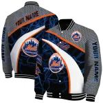 personalized new york mets electric flash blue varsity jacket best selling