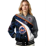 personalized new york mets electric flash blue varsity jacket best selling