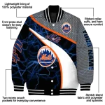 personalized new york mets electric flash blue varsity jacket best selling