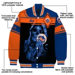 personalized new york mets reaper hands blue black varsity jacket best selling
