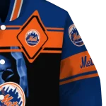 personalized new york mets reaper hands blue black varsity jacket best selling