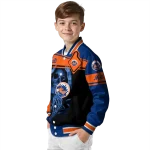 personalized new york mets reaper hands blue black varsity jacket best selling