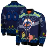 personalized new york mets spongebob playtime blue bomber jacket best selling