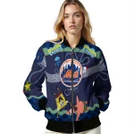 personalized new york mets spongebob playtime blue bomber jacket best selling