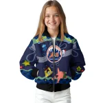 personalized new york mets spongebob playtime blue bomber jacket best selling