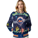 personalized new york mets spongebob playtime blue varsity jacket best selling