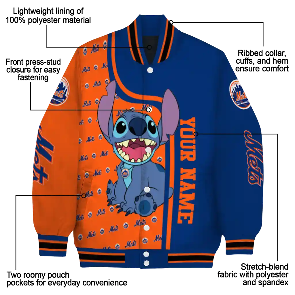 personalized new york mets stitch laughing blue varsity jacket new arrival personalized new york mets stitch laughing blue varsity jacket new arrival