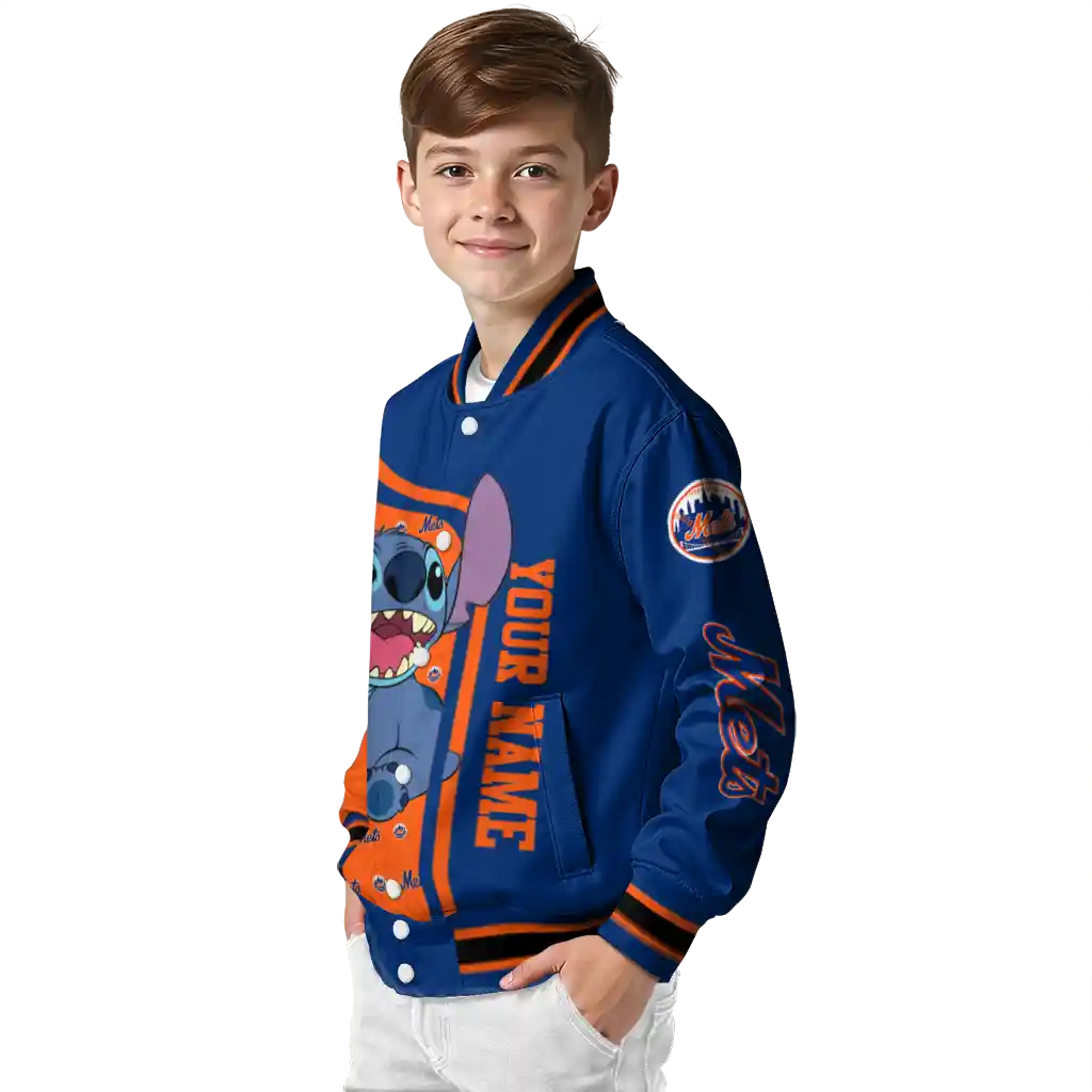 personalized new york mets stitch laughing blue varsity jacket trendy personalized new york mets stitch laughing blue varsity jacket trendy