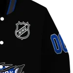 personalized new york rangers claw cut black varsity jacket best selling