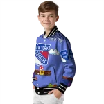 personalized new york rangers mario blocks blue black varsity jacket best selling
