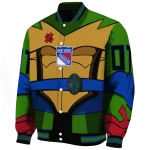 personalized new york rangers turtle armor varsity jacket best selling