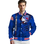 personalized new york rangers usa flag rips blue varsity jacket best selling