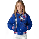 personalized new york rangers usa flag rips blue varsity jacket best selling