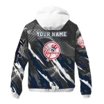 personalized new york yankees claw mesh navy gray windbreaker jacket best selling