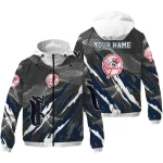 personalized new york yankees claw mesh navy gray windbreaker jacket best selling